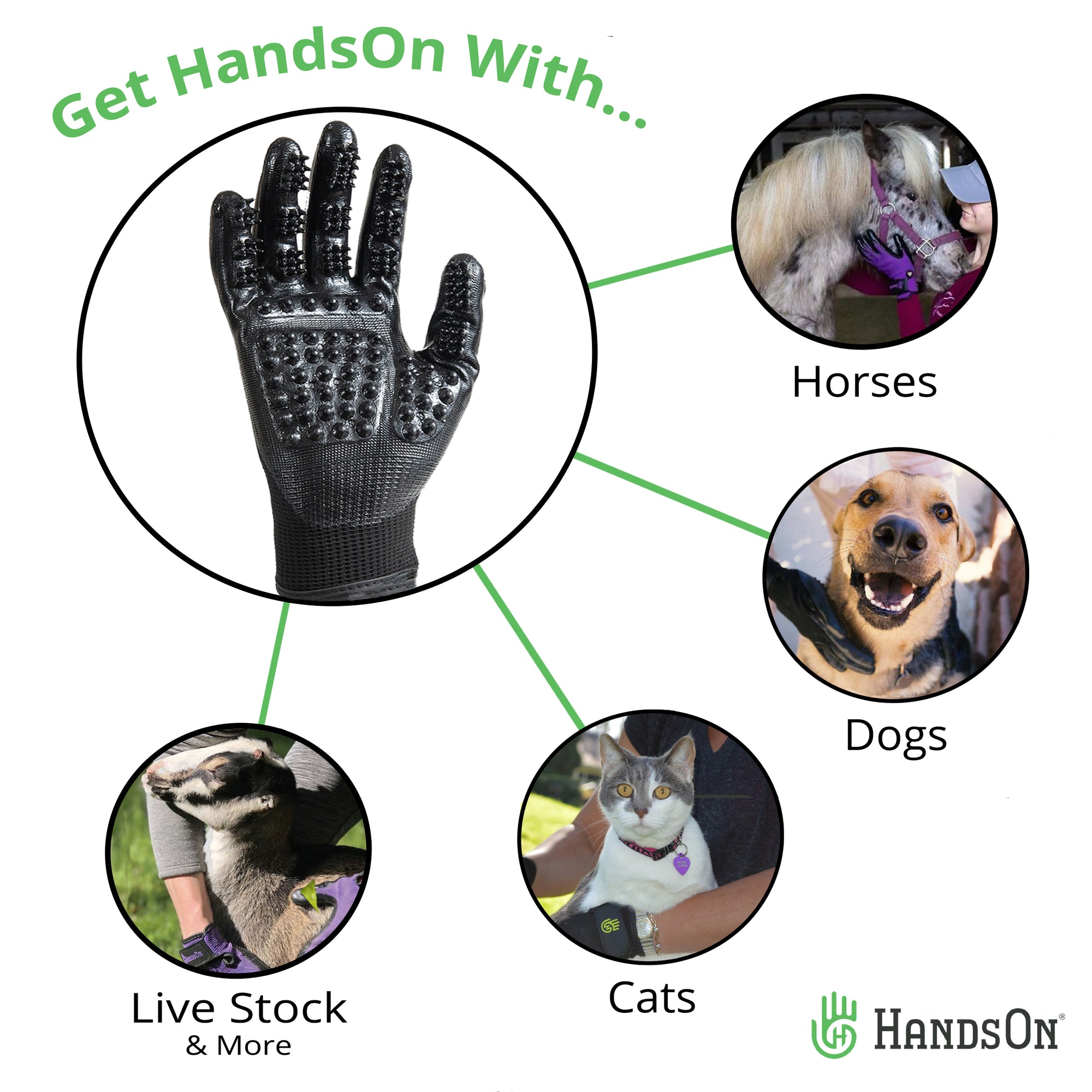 HandsOn Grooming Gloves