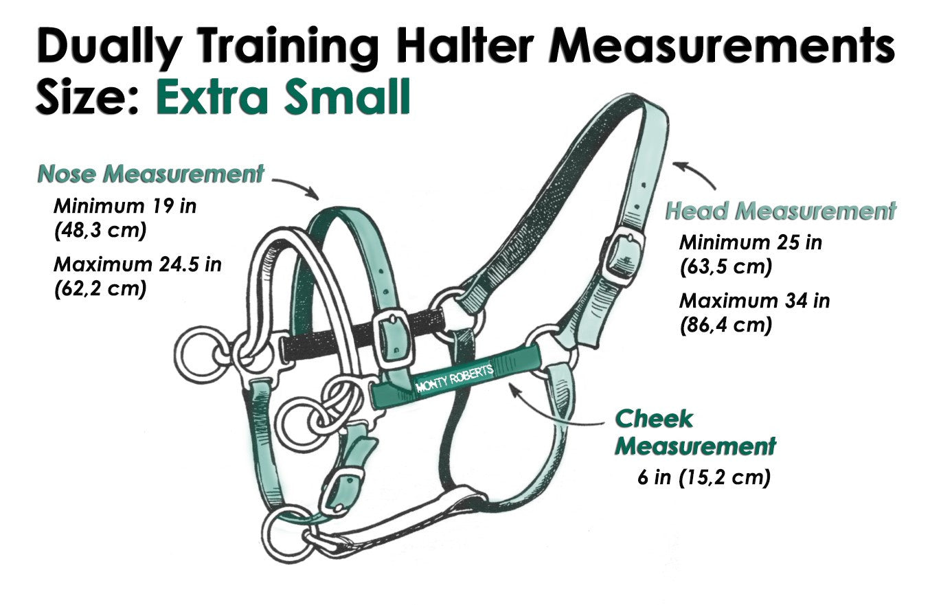 DUALLY TRAINING HALTER GREEN EXTRA SMALL (WITH DVD)