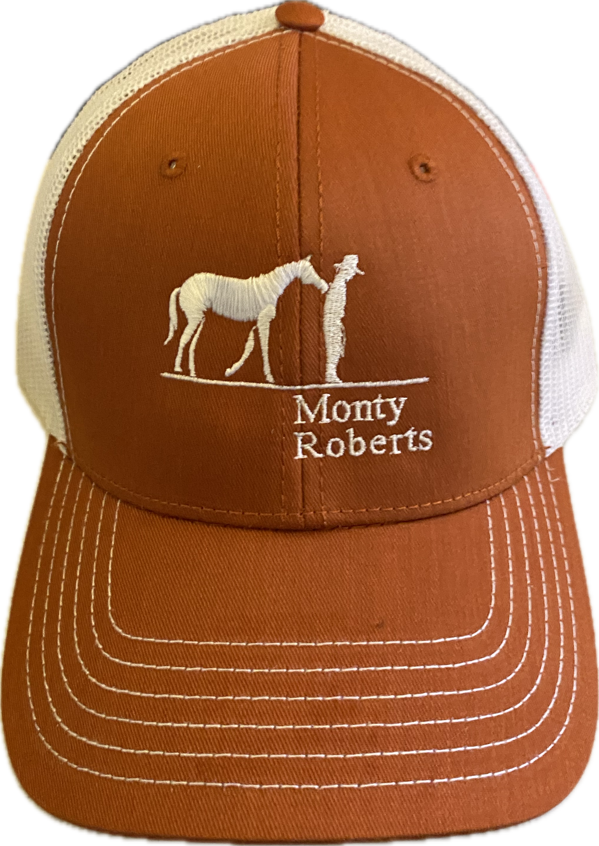 BURNT SIENNA MATTE CAP WITH SILVER MONTY ROBERTS LOGO