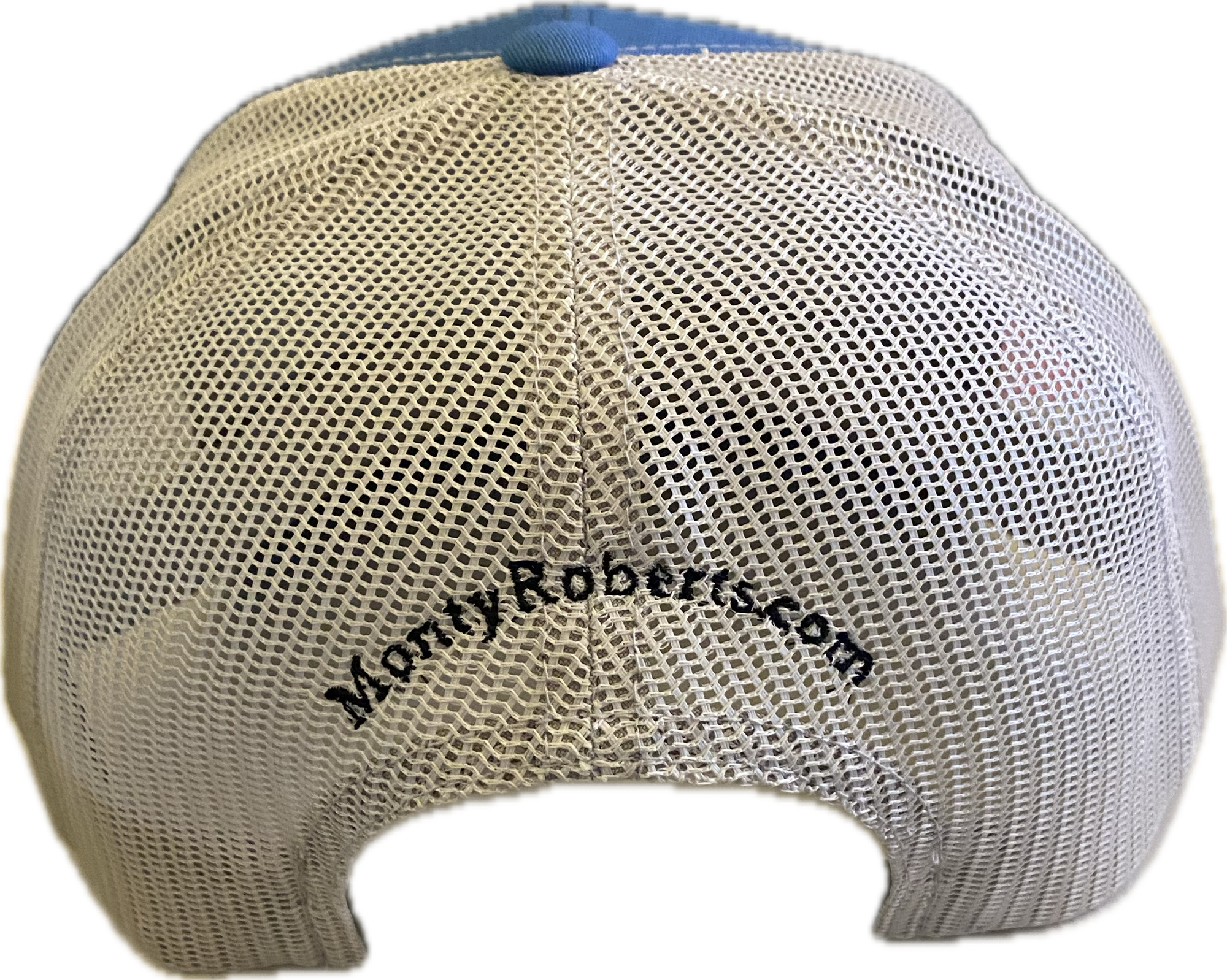 CALM BLUE MATTE CAP WITH SILVER MONTY ROBERTS LOGO