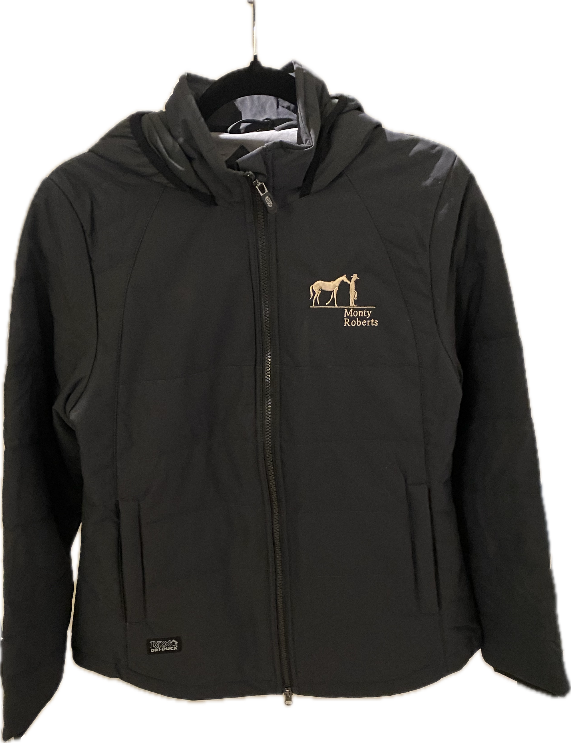 LIMITED EDITION HOODED JACKET WITH MONTY ROBERTS LOGO (CHARCOAL)