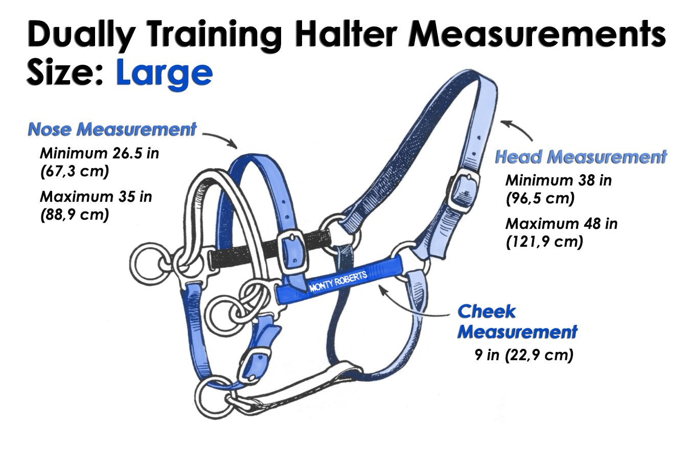 DUALLY TRAINING HALTER BLUE LARGE (WITH DVD)