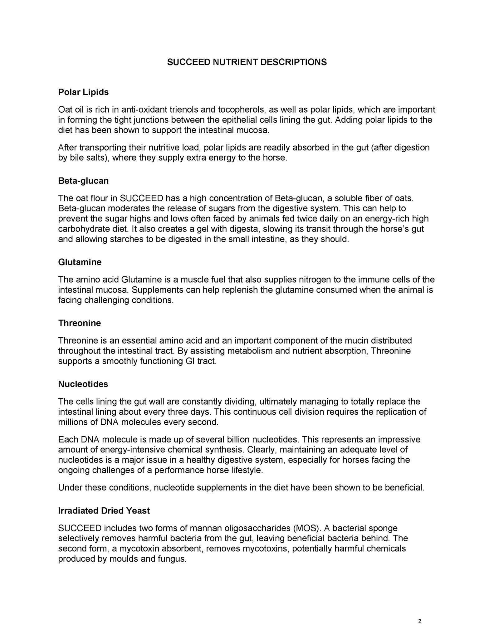 MONTY ROBERTS SUCCEED GRANULES 360 DAY SUPPLY